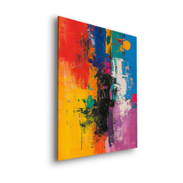 Peinture abstraite colorée - tableau Dibond mat