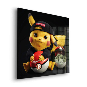 Crypto Reichtum inspiriert von Pikachu - Acrylglasbild