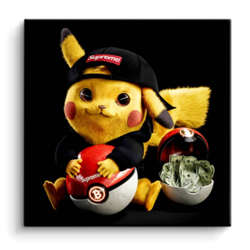 Crypto Reichtum inspiriert von Pikachu - PVC-Bild matt