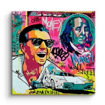 Jordan Belfort Inspired Street Hustle Canvas Art