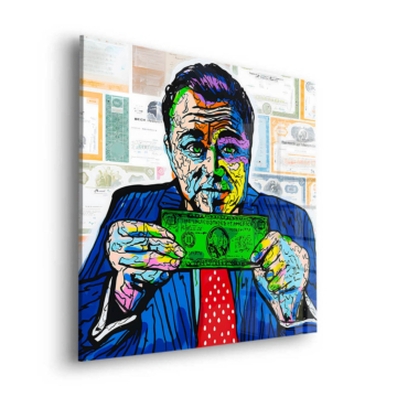 Wolf of Wall Street Inspired Money Acrylic Glass Art
