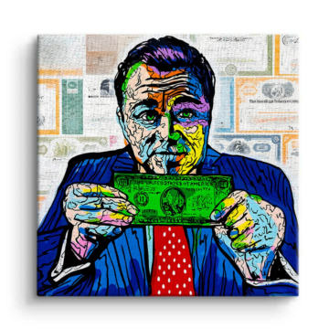 Wolf of Wall Street Inspired Money Canvas Art