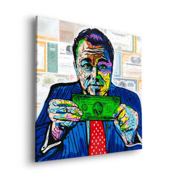 Geld inspiriert von The Wolf of Wall Street - Dibond-Bild matt