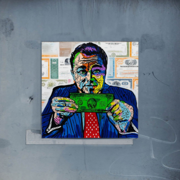 Motivo de dinero inspirado en El lobo de Wall Street - póster
