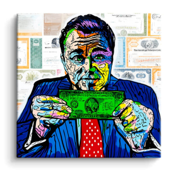 Geld inspiriert von The Wolf of Wall Street - PVC-Bild matt