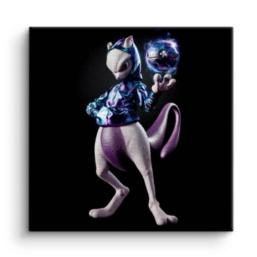 Mewtwo Inspired Cyber Trainer Canvas Art