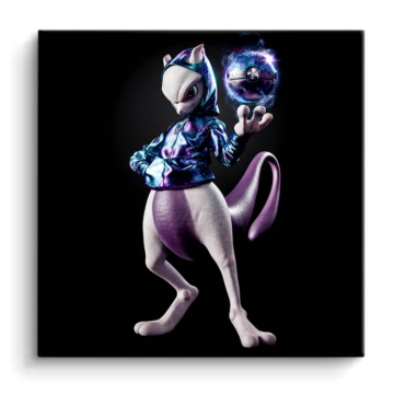 Cyber Trainer inspiriert von Mewtwo - PVC-Bild matt