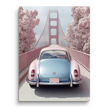 Volkswagen Beetle Inspired Golden Gate PVC Matt Art