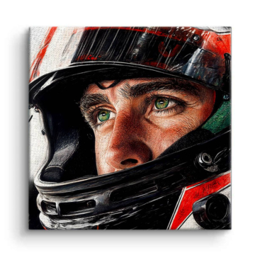 Formula Driver Portrait Canvas Art