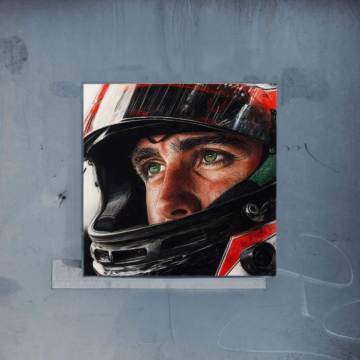 Formula Driver Portrait Poster Art