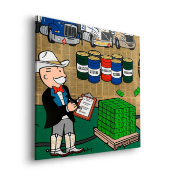 Fuel economy inspiré de Monopoly - tableau Dibond mat