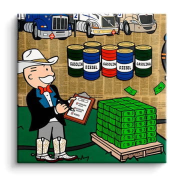 Fuel economy inspiré de Monopoly - tableau PVC mat