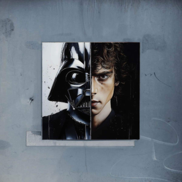 Darth Vader Inspired Split Portrait Poster Art