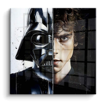 Darth Vader Inspired Split Portrait PVC Gloss Art