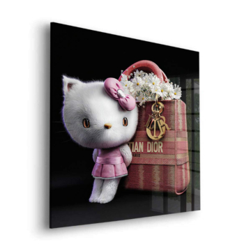 Dior Tasche inspiriert von Hello Kitty - Acrylglasbild
