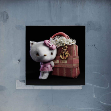 Dior Tasche inspiriert von Hello Kitty - Poster