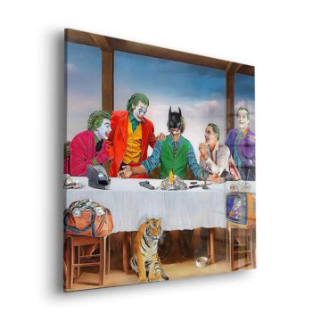 Last supper inspiré de Joker - tableau en verre acrylique