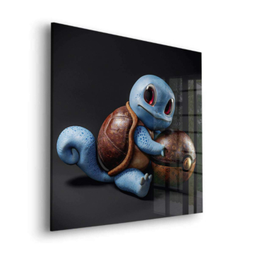 Cute piloto inspirado en Squirtle - cuadro en vidrio acrílico