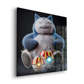 Snorlax Inspired Gaming Creature Acrylic Glass Art