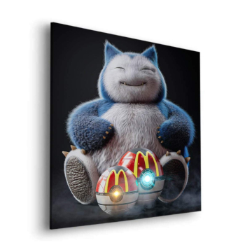 Gaming Creature inspirado en Snorlax - cuadro Dibond mate