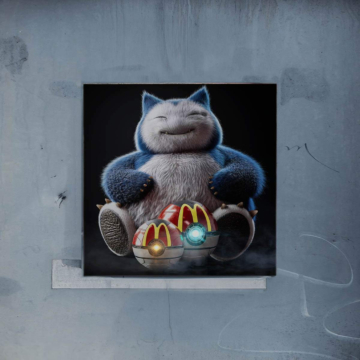 Gaming postać inspirowana Snorlaxem - plakat