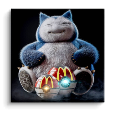 Gaming Creature inspirado en Snorlax - cuadro PVC mate