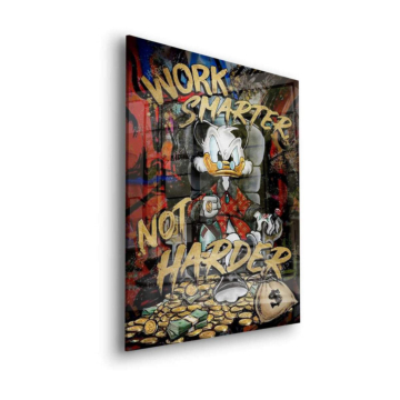 Scrooge McDuck Inspired Money Poster Acrylic Glass Art