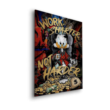 Motivo de dinero inspirado en Scrooge McDuck - cuadro Dibond mate