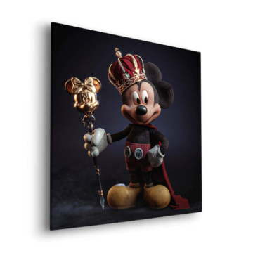 Królewski król inspirowany Myszką Mickey - obraz na dibondzie matowym