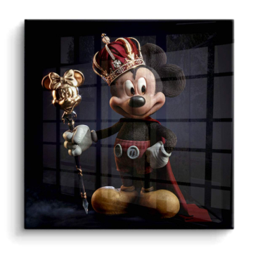 Królewski król inspirowany Myszką Mickey - obraz na PVC z połyskiem