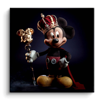 Królewski król inspirowany Myszką Mickey - obraz na matowym PVC