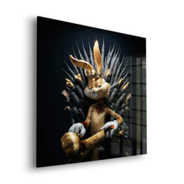 Rabbit Inspired Iron Throne Acrylic Glass Art