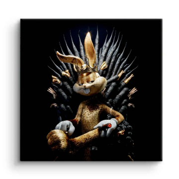 Rabbit Inspired Iron Throne Canvas Art