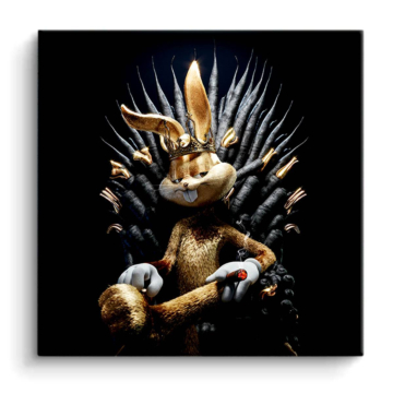 Rabbit Inspired Iron Throne PVC Matt Art