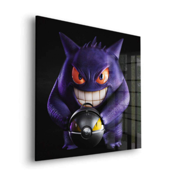 Countdown inspirado en Gengar - cuadro en vidrio acrílico