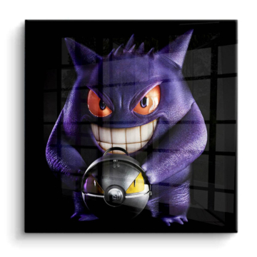 Countdown inspirado en Gengar - cuadro PVC brillante