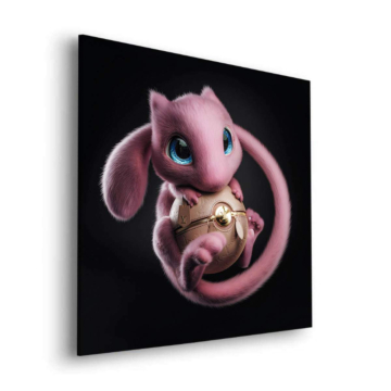 Baby-Drache inspiriert von Mew - Dibond-Bild matt