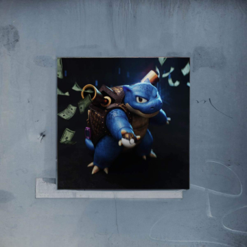 Atraco de dinero inspirado en Stitch - póster