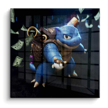 Argent casse inspiré de Stitch - tableau PVC brillant
