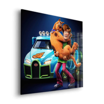 Shaggy duo inspiré de Scooby-Doo - tableau en verre acrylique