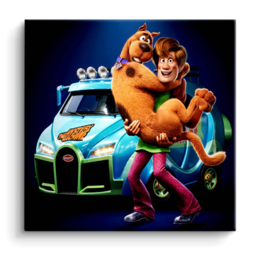 Shaggy duo inspiré de Scooby-Doo - tableau PVC mat