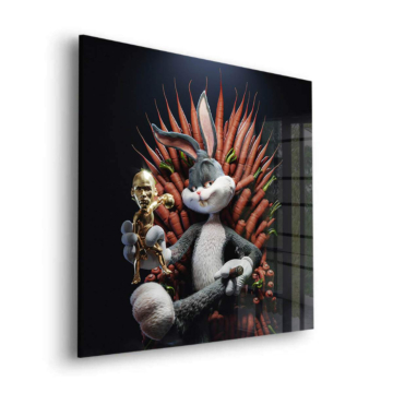 Bugs Bunny Inspired Iron Throne Acrylic Glass Art