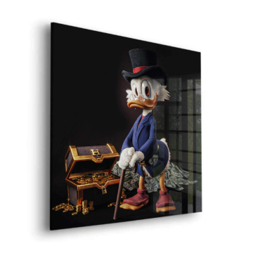 Bogactwo inspirowane Scrooge’em McDuckiem - obraz na szkle akrylowym