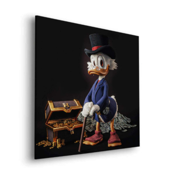 Reichtum inspiriert von Scrooge McDuck - Dibond-Bild matt