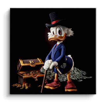 Reichtum inspiriert von Scrooge McDuck - PVC-Bild matt