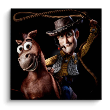 Hors-la-loi western inspiré de Toy Story - tableau PVC mat