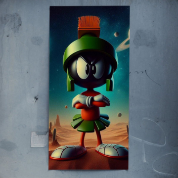 Portrait pop inspiré de Marvin the Martian - poster
