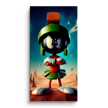 Personaje inspirado en Marvin the Martian - cuadro PVC mate