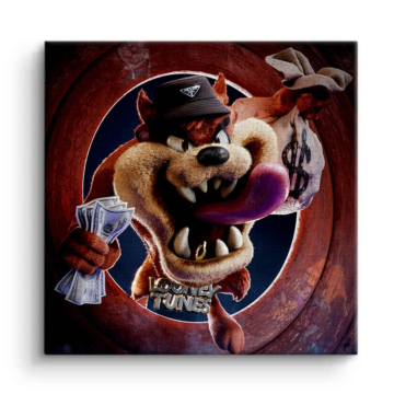 Taz Inspired Looney Heist Canvas Art