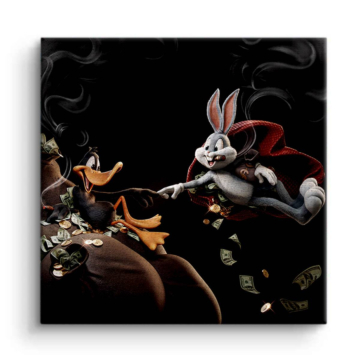 Bugs Bunny Inspired Money Halo Canvas Art